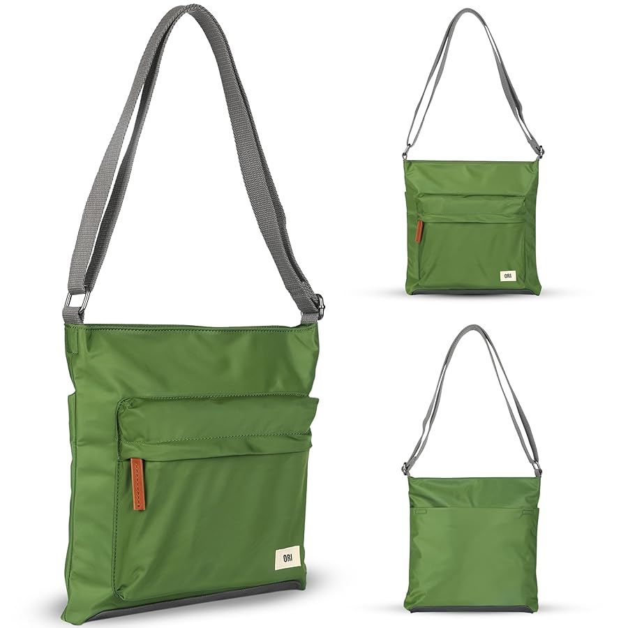 ORI LONDON Small Green Crossbody Bag - Medium Nylon
